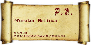 Pfemeter Melinda névjegykártya