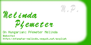 melinda pfemeter business card